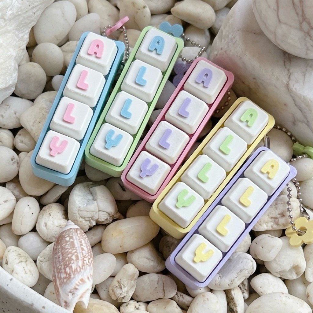 ส่งไว keycaps พวงกุญแจคีย์แคป 3D Custom พวงกุญแจปุ่มกด clicker ชื่อ giveaways ของจวัญปัจฉิม ของที่ระลึก