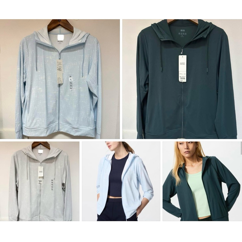 เสื้อกันแดด Uniqlo Airism Uv cut Size S-XL ผู้หญิง ของแท้ เสื้อกันยูวี (พร้อมส่ง)