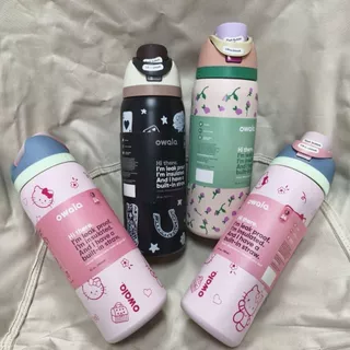 จัดส่งจากประเทศไทย Owala freesip Minecraft 24oz ขวดน้ำเก็บความเย็น แถมซองคลุมแก้วและหลอดดื่มฟ