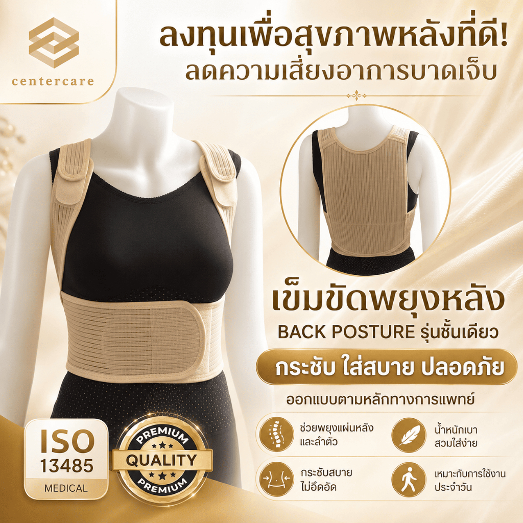 เสื้อพยุงหลัง รุ่น Back support เสื้อดามหลัง แก้ปวดหลัง แก้ปวดเอว กระดูกสันหลังเสื่อม ออฟฟิศซินโดรม