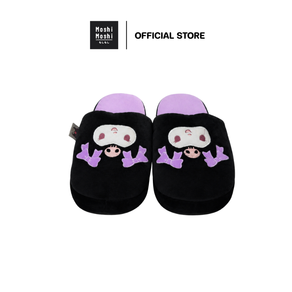 Moshi Moshi รองเท้าเดินในบ้าน รองเท้าแตะสลิปเปอร์ ลาย Kuromi ลิขสิทธิ์แท้จากค่าย Sanrio รุ่น 6100008515-8516