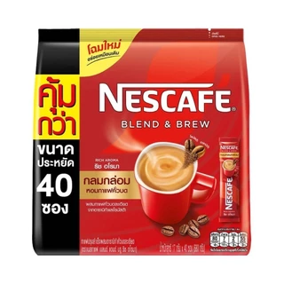 เนสกาแฟ ขนาด40ซอง สีแดง ริช อโรมา สีเขียว เอสเปรสโซ่ โรส