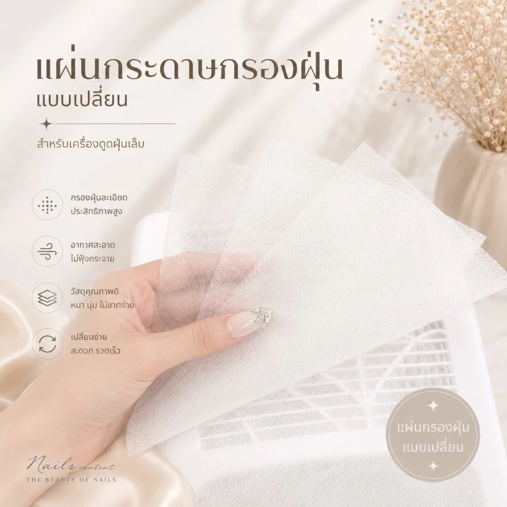 (ราคาต่อ10แผ่น)เครื่องดูดฝุ่นเล็บ แผ่นกระดาษกรองฝุ่น แบบเปลี่ยน เพื่อแผ่นกรองยืดอายุการใช้งานเครื่องดูดฝุ่นค่ะแผ่นนี้สะด