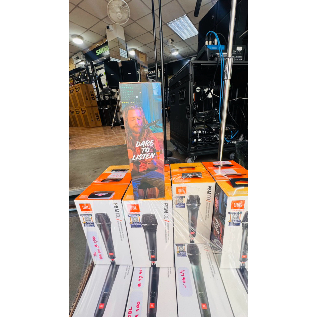 JBL PBM100 ไมโครโฟนมีสายสำหรับ JBL Partybox รูปแบบการรับเสียงแบบ Cardioid