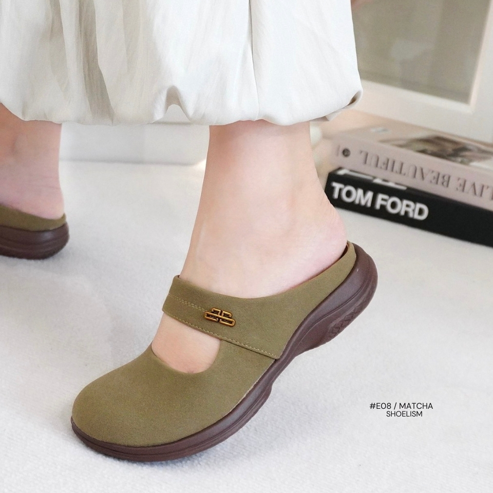 E08 #รองเท้าลำลองเปิดส้น ทรง Mary Jane สวมง่ายใน 1 วินาที SHOELISM #รองเท้าผู้หญิง