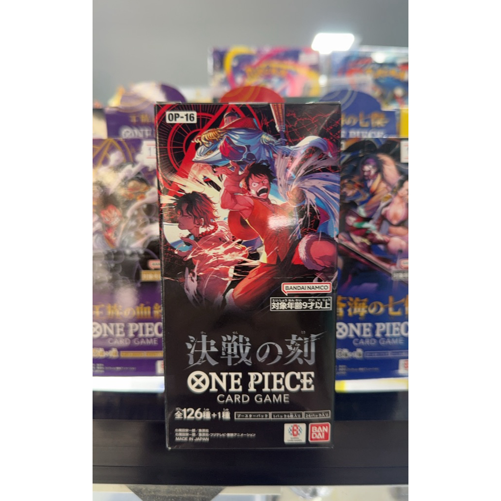 card one piece op-16  op16 ยกบ็อก เรทตั้น ไม่ตัดเทป ของแท้ ภาษาญี่ปุ่น