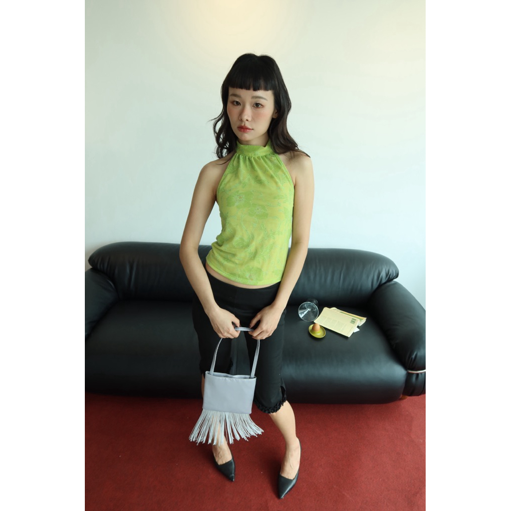 Marie halter top-Highestjump เสื้อเปิดหลังโบว์ผูก พร้อมส่ง