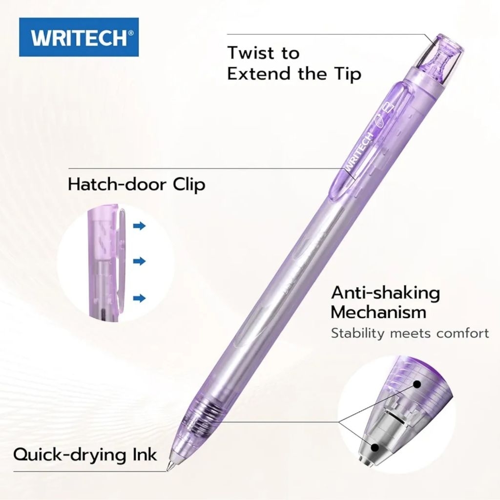 Writech ปากกาเจลสี W-0194M (Space Up Galaxy Twist) รูปที่ 4