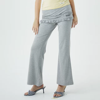 Bemingpants090(XS-4XL)-Capfy Pants - กางเกงดีไซน์เลเยอร์ระบาย ช่วงเอวเป็นยางยืดใส่สบาย