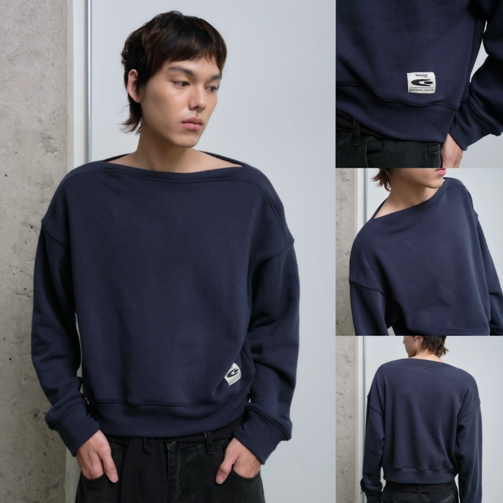 Garcon.dept | Blue velvet sweater I เสื้อสเวตเชิ๊ต