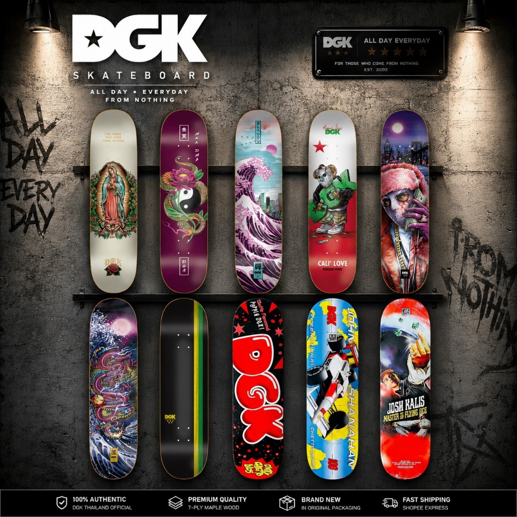 DGK Skateboard Deck | แผ่นสเก็ตบอร์ดดีจีเค ของแท้นำเข้า [สินค้าพร้อมส่งจากไทย]
