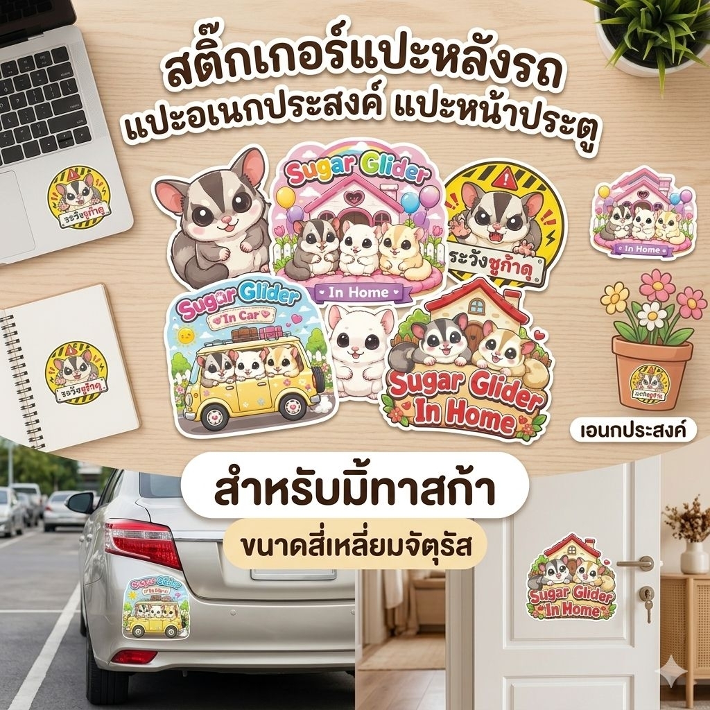 สติกเกอร์แปะท้ายรถอเนกประสงค์มีหลายแบบ