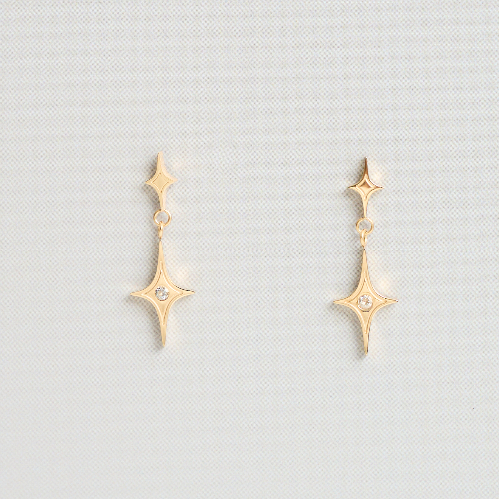 Bemet Starry earring ต่างหูแป้นสแตนเลส