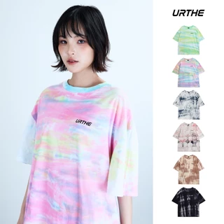 URTHE - เสื้อยืด ลายมัดย้อม Oversize รุ่น ASSORTED COLORS OVERSIZE T-SHIRT