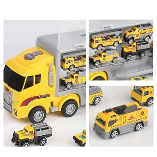 YUNLEOTOY 🚚 รถของเล่น รถบรรทุก รถดับเพลิง รถบรรทุกตู้คอนเทนเนอร์ขนาดใหญ่ของเล่นสำหรับเด็ก ของขวัญสำหรับเด็ก