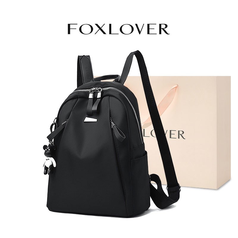 FOXLOVER กระเป๋าเป้สะพายหลังความจุขนาดใหญ่สำหรับผู้หญิง กระเป๋าเป้สะพายหลังนักเรียนแฟชั่น