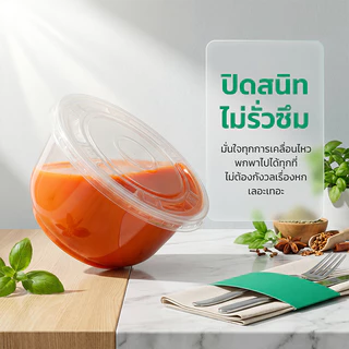 ชามพลาสติกใส ขนาดใส่ก๋วยเตี๊ยว ใช้ครั้งเดียว【แพคละ48ใบ】ขนาด 120/142 มม ของใช้ในครัวเรือน ออกไปทานอาหารนอกบ้าน