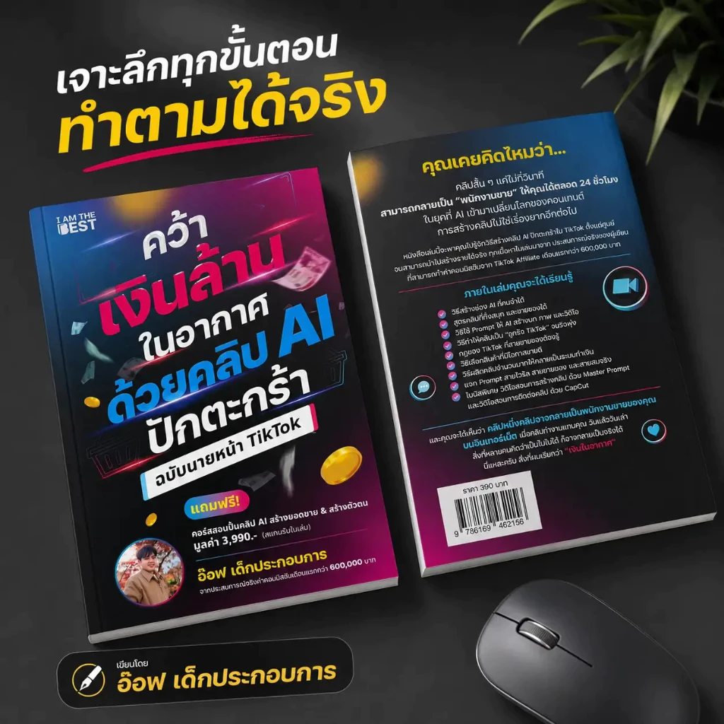 หนังสือ คว้าเงินล้านในอากาศ ด้วยคลิป AI ปักตะกร้า SP604 thumbnail 4
