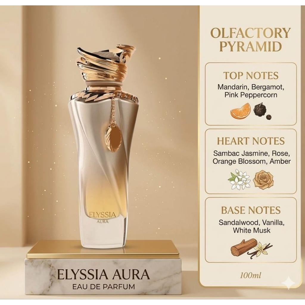 Elyssia aura/Elyssia Scarlett by Riffs perfumes 100ml