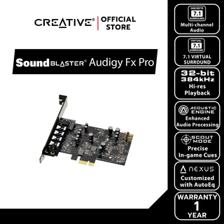 CREATIVE SOUND BLASTER INTERNAL AUDIGY FX PRO การ์ดเสียงภายใน (Internal Sound Card) แบบ PCIe สำหรับคอมพิวเตอร์เดสก์ท็อป