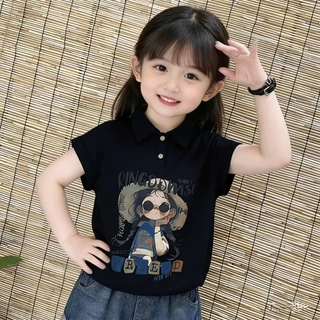 BEAR BABY เสื้อแขนกุดเด็กลำลอง เสื้อยืดเด็กโปโล ลายน้องสาว ผ้าระบายอากาศ เหมาะกับหน้าร้อน แขนกุด ไซส์90-160