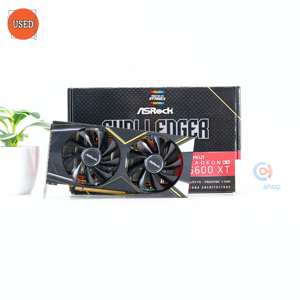 การ์ดจอ (VGA) ASROCK RX5600 XT 6GB 2F CHALLENGER D P14532