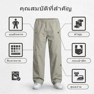 🔥COD M-5XL🔥คุณภาพสูง กางเกงขายาวผู้ชาย ผ้าที่ทนต่อการสึกหรอ กางเกงลำลองสำหรับผู้ชาย