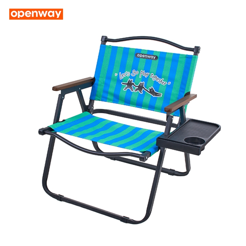 openway เก้าอี้แคมป์ปิ้งลวดลาย [รุ่นเคอร์มิท] + พร้อมชุดถาด เก้าอี้สนาม เก้าอี้ปิคนิค เก้าอี้ชายหาด