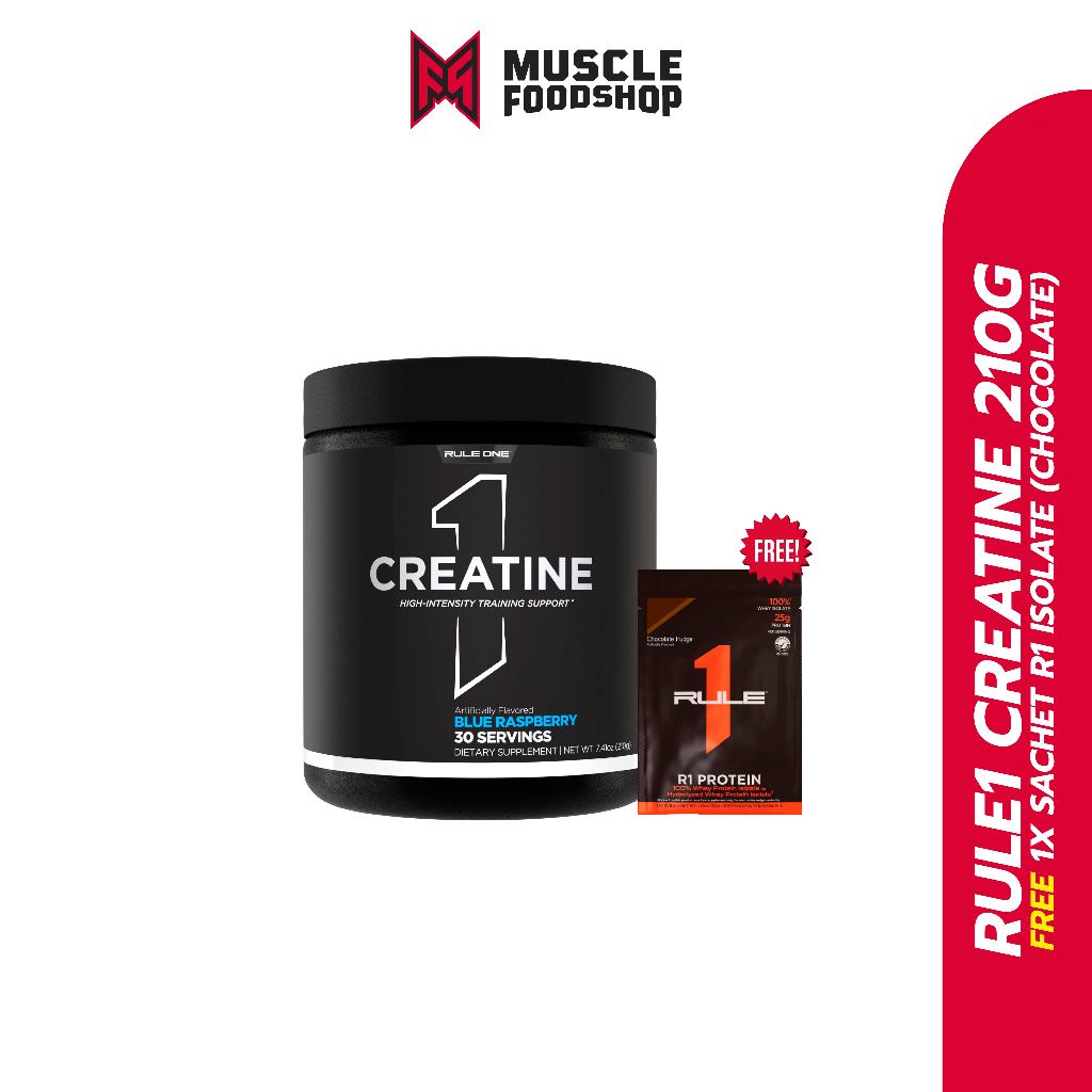 Rule1 Micronized Creatine - 210 กรัม / 30 Serving มี 2 รสชาติให้เลือก