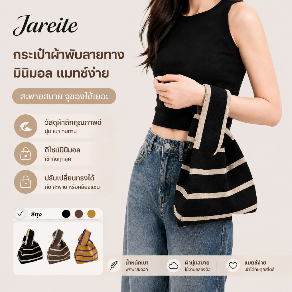 สุดฮิต✨คุ้มมาก กระเป๋าเกาหลี ผ้าถักลายสก๊อต แฮนด์เมด สะพานข้อมือ ใส่มือถือได้ สำหรับผู้หญิง นักเรียน ใช้ซ้ำได้ COD