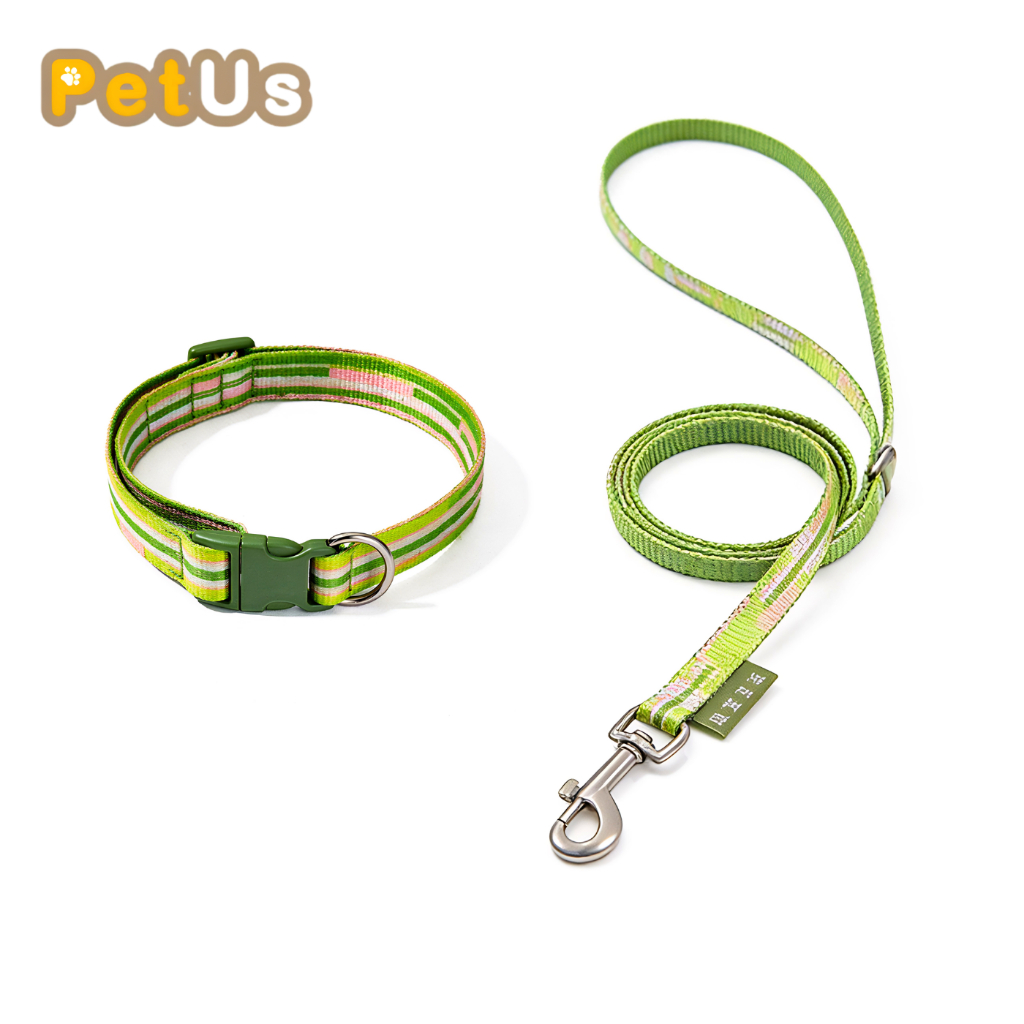 สายจูงสัตว์เลี้ยง Pet Leash ปรับระดับได้ สายจูงยาว 1.2เมตร สายไนลอนคุณภาพดี แข็งแรง