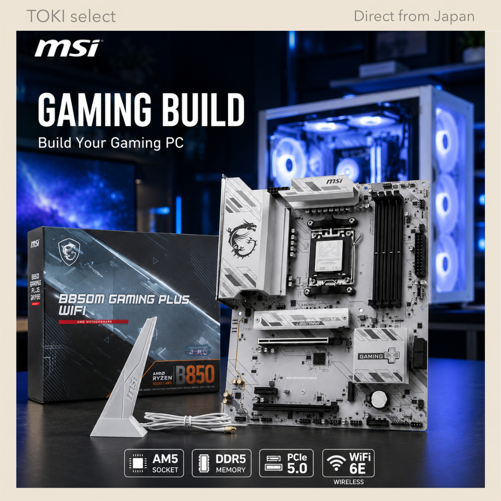 MSI B850 GAMING PLUS WIFI AM5 DDR5 Gaming Motherboard Ryzen Upgrade RGB Build