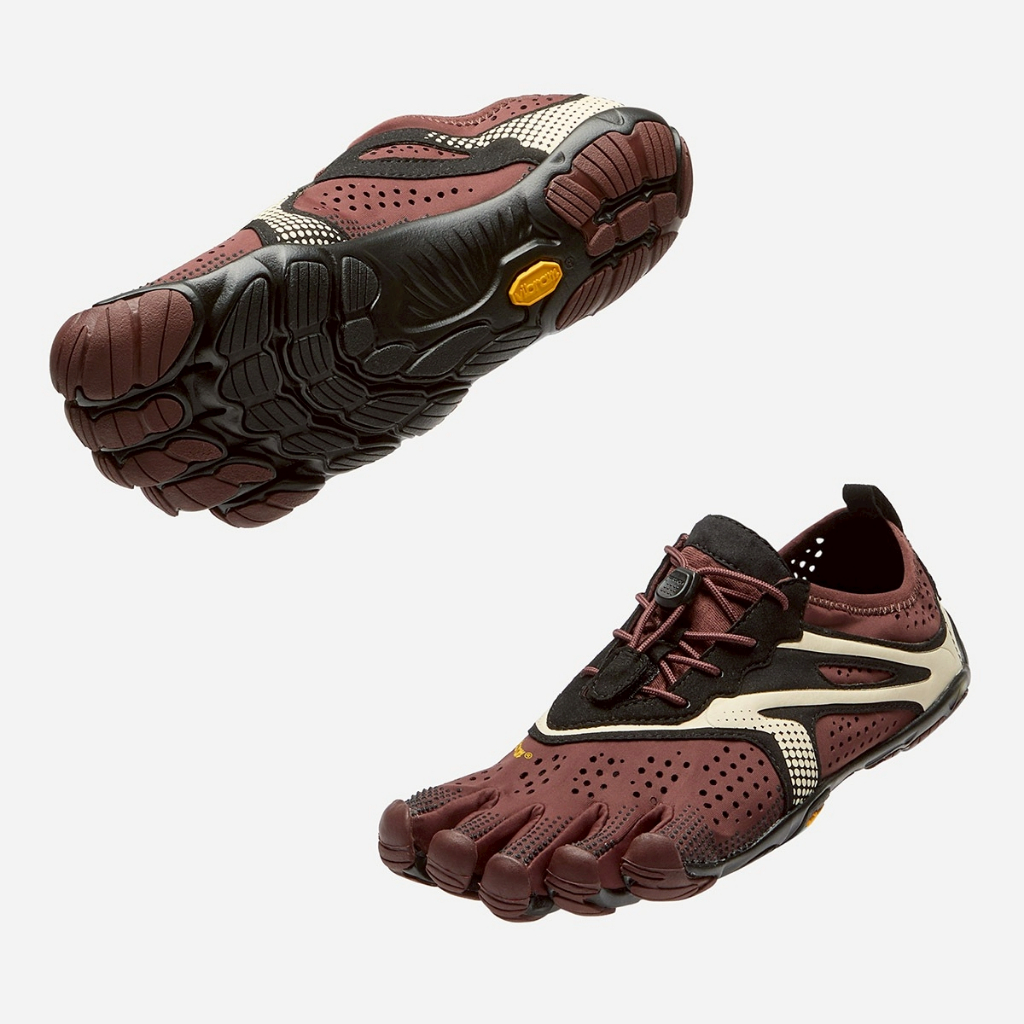 Vibram FiveFingers รุ่น V-Run รองเท้าเทรนนิ่ง ที่เหมาะสำหรับใส่วิ่งถนน เข้าฟิตเนส รุ่นผู้ชาย สี Brown/Ivory/Black — صورة 2