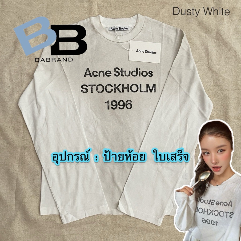 🔥พร้อมส่ง🔥Acne Studios 1996 Sprayed LOGO Sweater ของแท้1006 รุ่นยอตฮิต ใส่สบาย Unisex