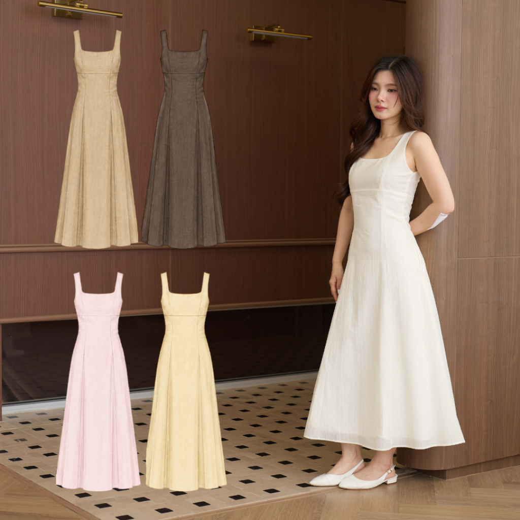 Pixie Sunset Dress เดรสยาวแขนกุด ชุดไปทะเล
