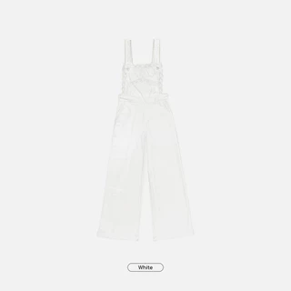 Paloy - PL2500 Darling Overall เอี๊ยมผ้าคอตตอนแต่งลูกไม้ ปักลายโบว์ กระดุมหัวใจ (Known By Heart)