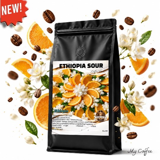 ETHIOPIA SOUR 235 กาแฟเอธิโอเปีย คั่วอ่อน คั่วกลาง คั่วเข้ม กาแฟคุณภาพดีเยี่ม
