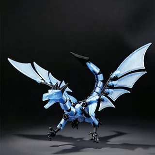 [เก็บเงินปลายทาง]โมเดลมังกร 3D ของเล่นตัวต่อ มีหลายขนาดให้เลือก มังกรบินข้อต่อขยับได้ ของขวัญ DIY