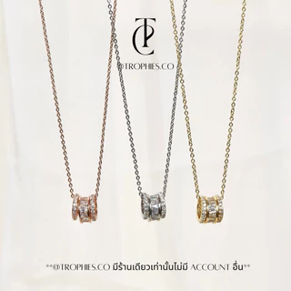 TROPHIES.CO - Gem garden necklace สร้อยคอห่วงเพชร สร้อยคอเพชร สร้อยคอมินิมอล