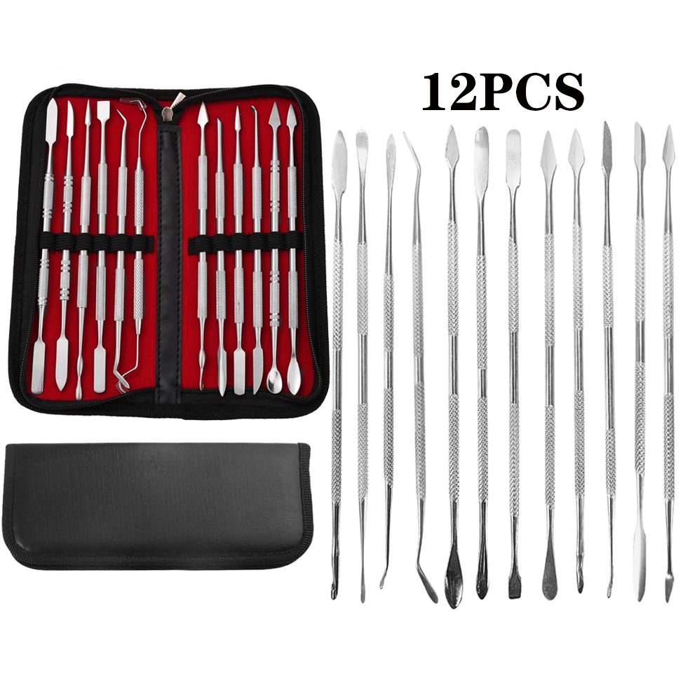 12 Pcs Wax Carvers Set Double Ended Wax eling Sculpting Tools Picks Polymer Pottery Clay Carving Tool