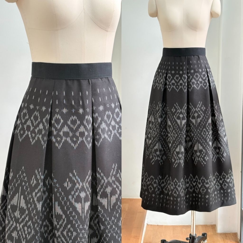 รวมงานพร้อมส่ง​กระโปรง​ทำงาน​ใส่ออกงาน(เอว30นิ้ว)​ผ้าฝ้ายมัดหมี่​ทอมือ​แท้​ งานอัดผ้า​กาว​ทั้งตัว