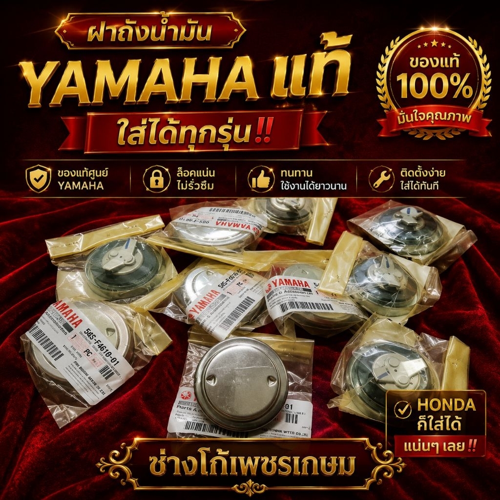 ฝาถังน้ำมัน​ YAMAHA​ แท้​ ใส่ได้ทุกรุ่น‼️ HONDA​ก็ใส่ได้​ แน่นๆเลย​
