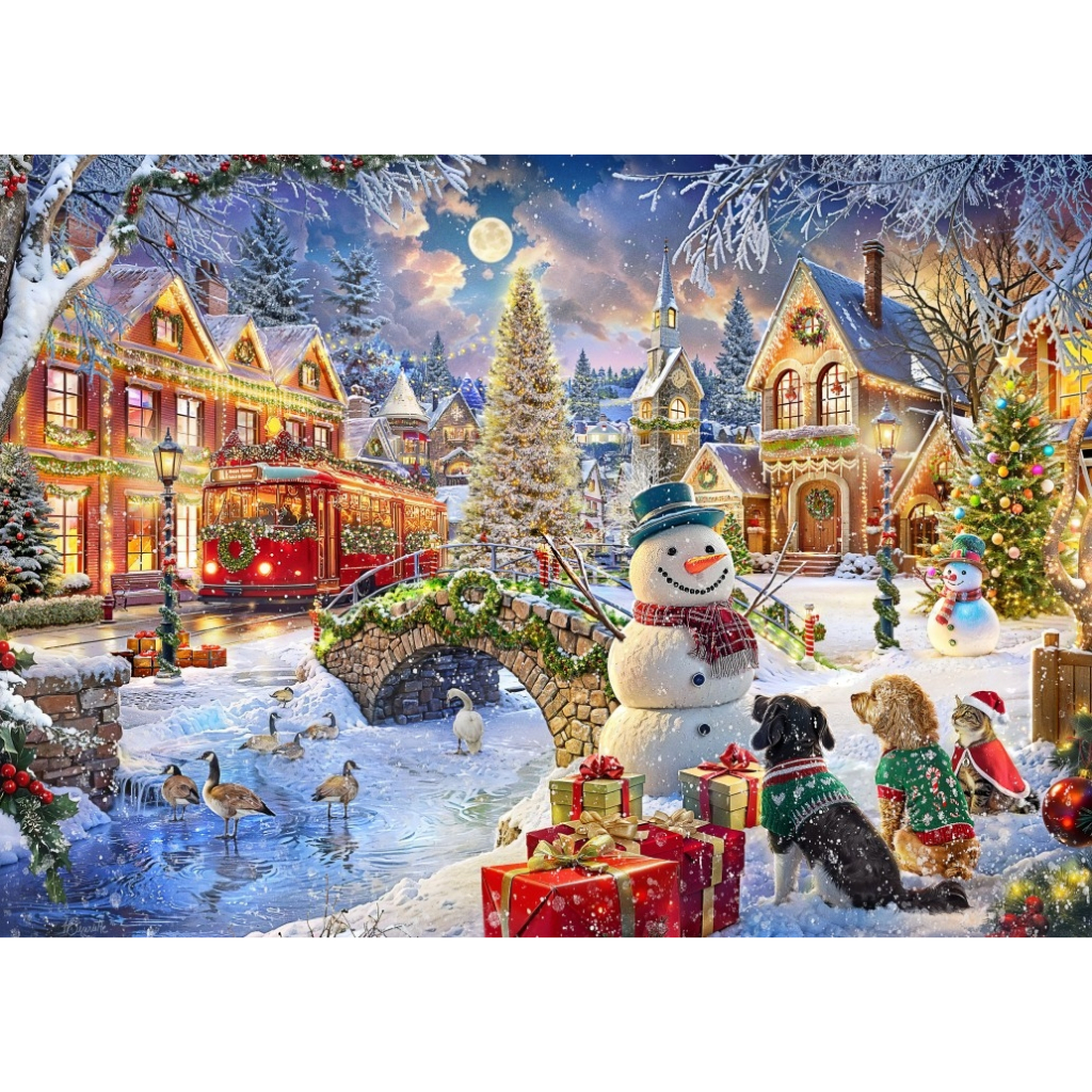 Jigsaw Puzzle Bluebird Puzzle - Villa Christmas 1500 Piece. จิ๊กซอว์ 1500 ชิ้น มีสินค้าที่ไทย พร้อมส