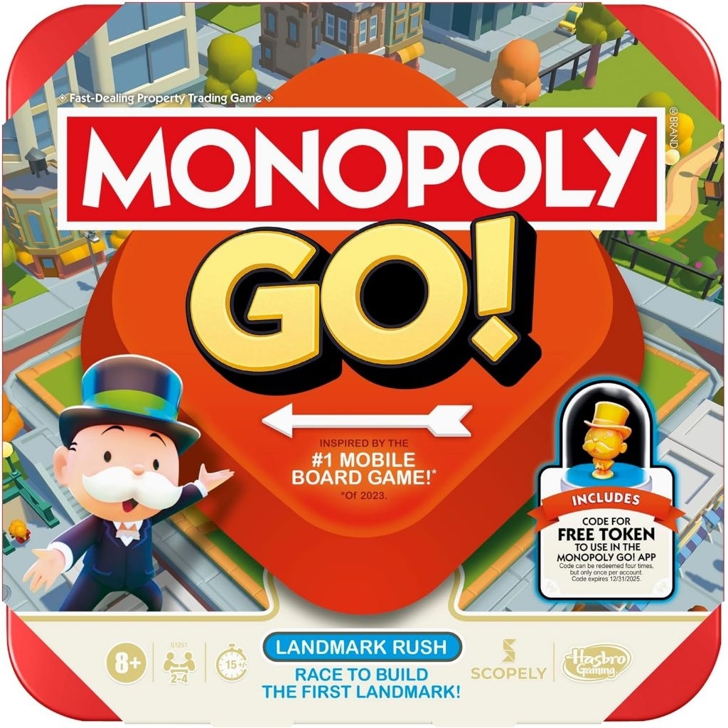 Monopoly GO! Board Game Inspired by The Popular Mobile Board Game Ages 8+ 2-4 Players 15 Mins. Famil