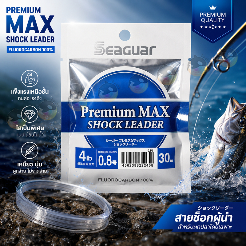 Seaguar Premium Max ShockLeader สายชอค ของแท้