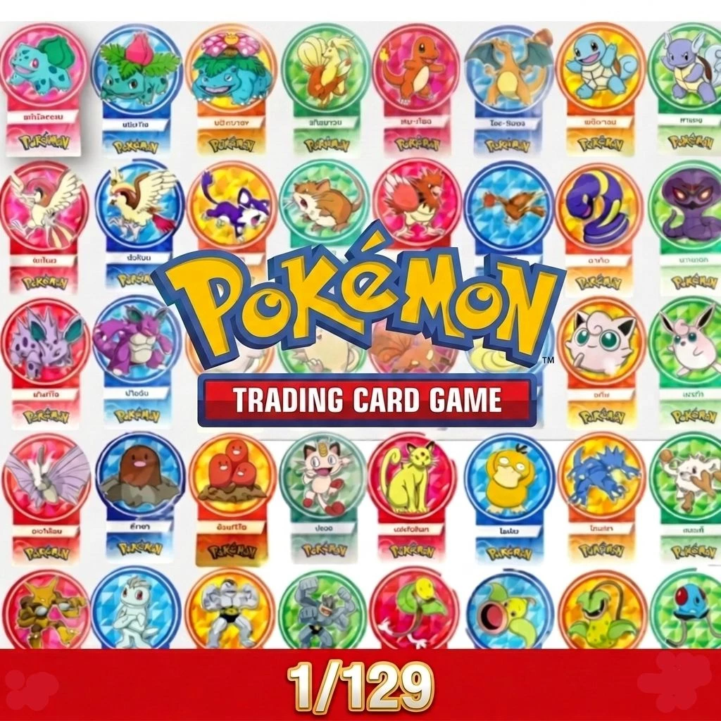 การ์ดโปเกมอนโชกี้โชกี้ 151 แบบ 1/129 รูปแบบพิเศษที่แถมมากับขนม Choki Choki