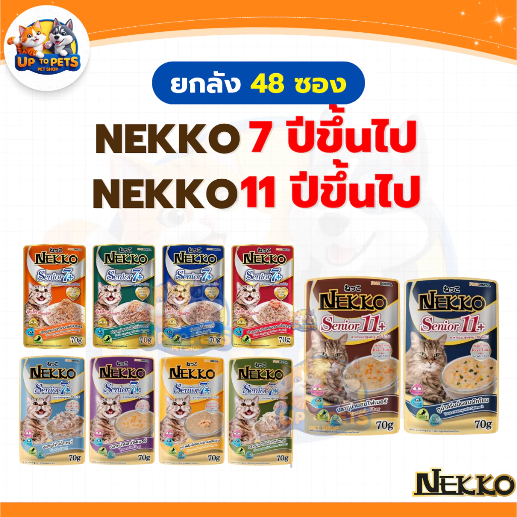 [ ยกลัง 4 โหล ] Nekko ทุกสูตร อาหารแมวเปียก เน็กโกะ มีให้เลือกหลายรสชาติ ส่งทุกวัน thumbnail 6