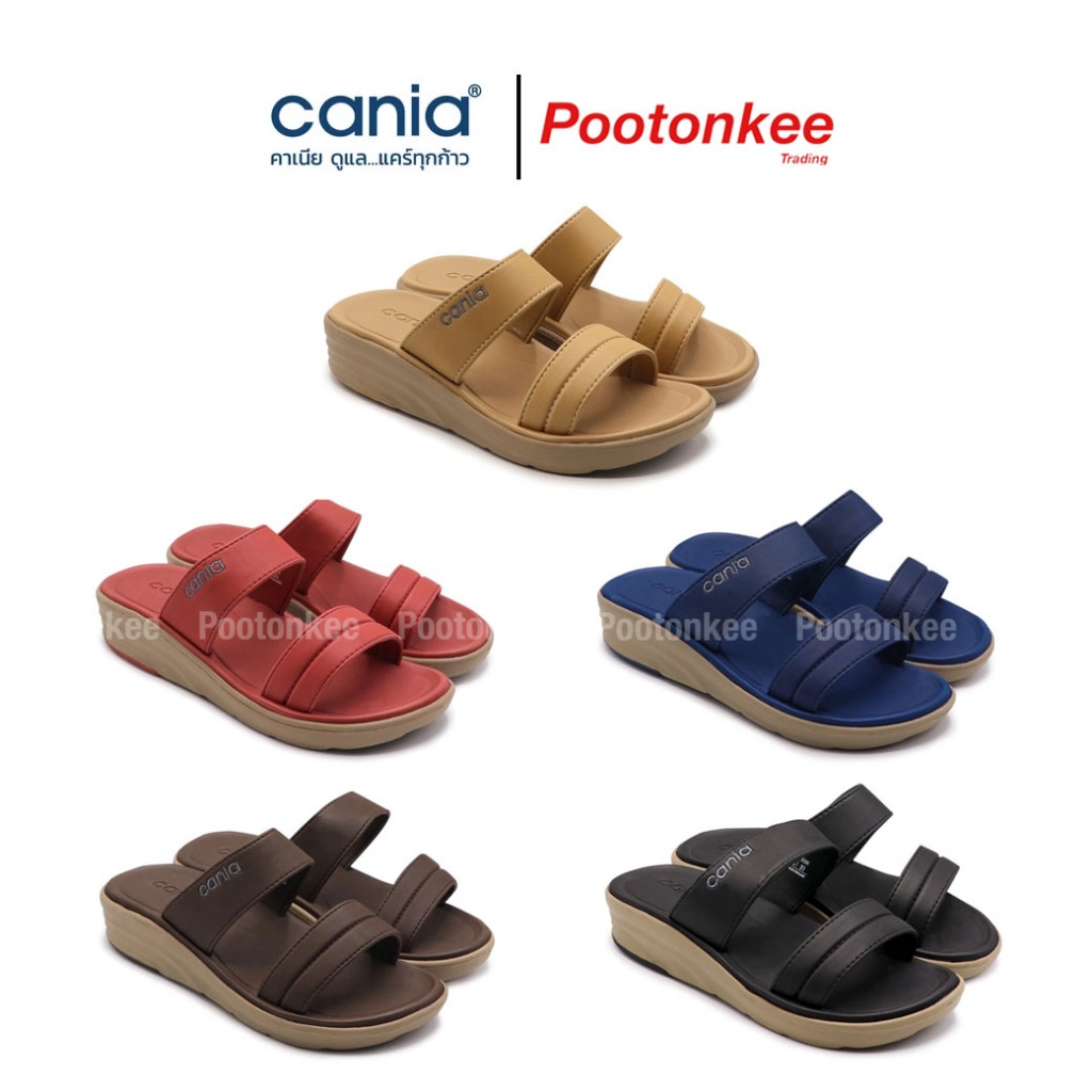 Cania คาเนีย รุ่น CW 42171 รองเท้าแตะ สวม ผู้หญิง ส้นเตารีด  Size 36-39