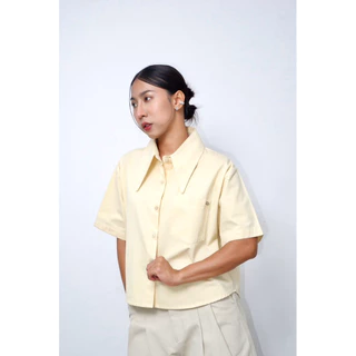 Z016 Little shirt เสื้อเชิ้ตผ้าคอตตอนแขนสั้น สีสันสดใส ใส่ได้ทุกวัน —MIIZII OUTFIT