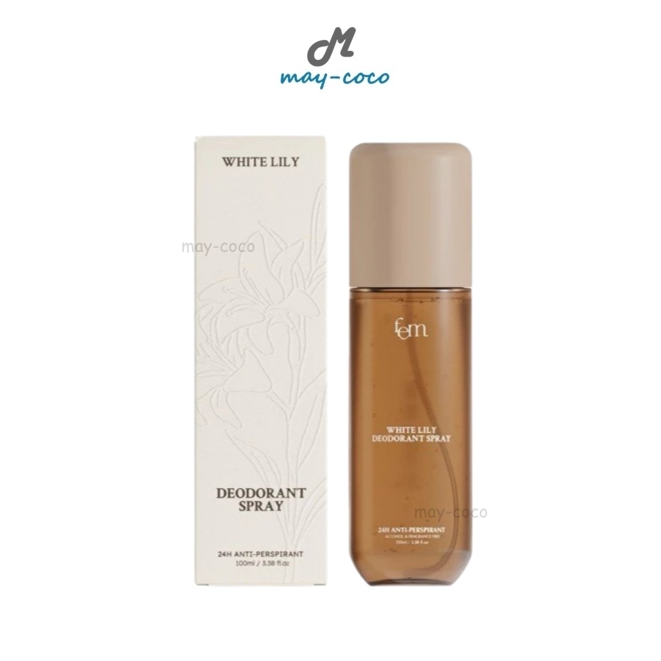 ถูก/แท้/มีไลฟ์ สเปรย์ระงับกลิ่นกาย Fem White Lily Deodorant Spray เฟ็ม สเปรย์รักแร้ ระงับกลิ่นกาย กล